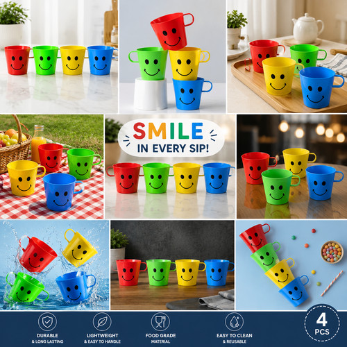 Kids smiley face - kids, cups