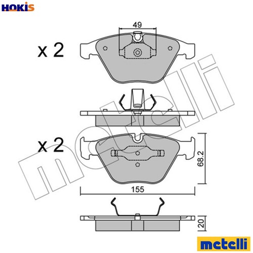 Brake pad set - set, disc