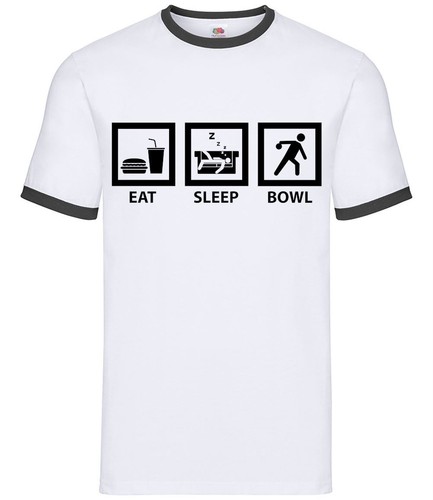 Eat sleep bowl - mens, ringer