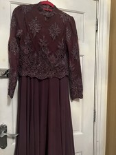 Womens Purple Lace Embroidered