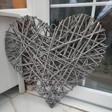 Wooden WALL ART Heart shape Hanging Home Decor - H 67 X L 67 x D 8cm