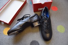 Black leather capezio split