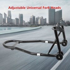 Motorcycle Motorbike Front fork & Rear Wheel Vee Paddock Stand Set Heavy Duty UK