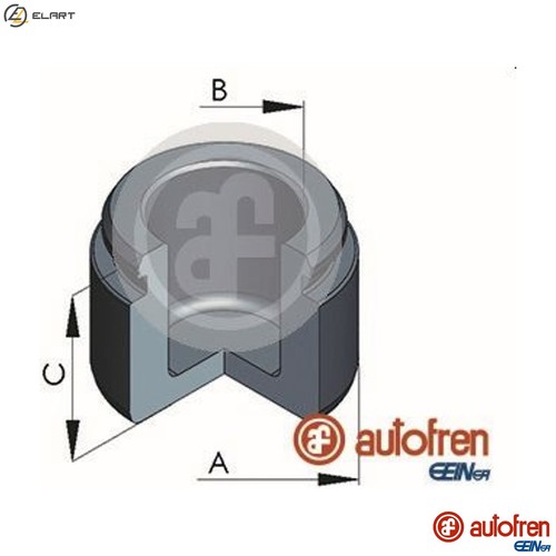 Piston brake caliper d025611 - piston,