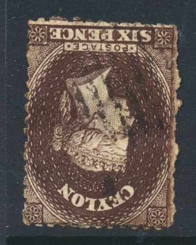 Ceylon 1863 sepia - 6d,