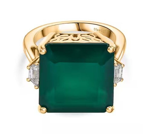 Silver ring onyx green natural - onyx,