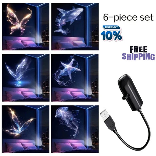 Led ocean projector - ocean, night