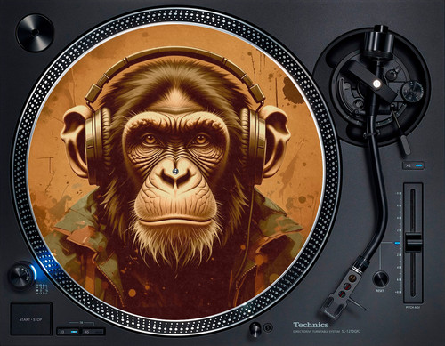 Chimpanzee superstar sepia - chimpanzee, dj