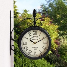Paddington Indoor Outdoor Double Sided Wall Clock 27cm