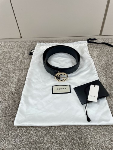 Gucci leather signature belt - leather,
