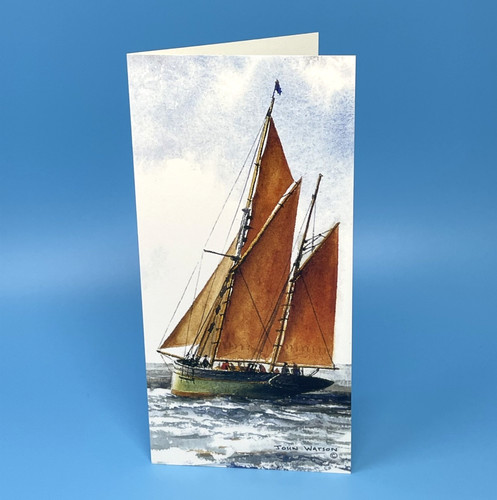 Brixham trawler boat greeting - trawler,