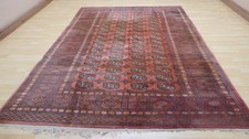 Large Oriental Carpet Rug Hand Made Wool Vintage Living Room 8ft 11" x 6ft 6"