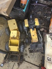 Vintage 70's Tonka Yellow Tractor Front Loader and Back hoe loader