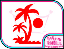 Beach B Tropical Vinyl Sticker