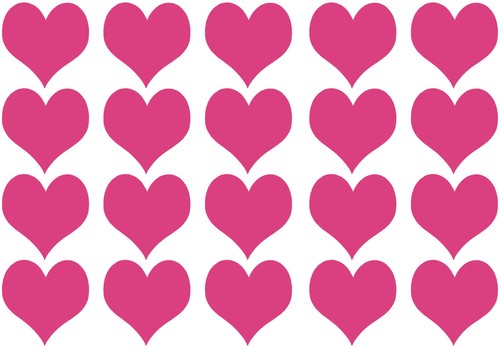 Hearts vinyl wall - vinyl,