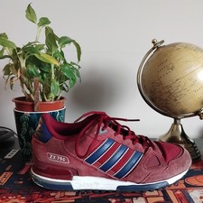 Adidas Originals ZX 750 Burgundy / Navy UK 8 Good Condition