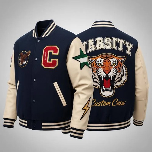 Custom embroidered varsity - embroidered,