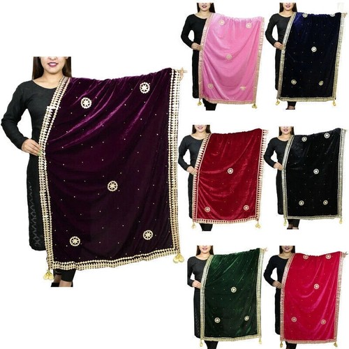 Velvet dupatta golden - dupatta,