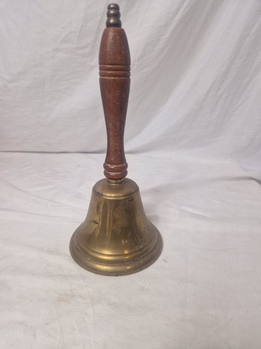 Vintage brass hand bell - vintage, with