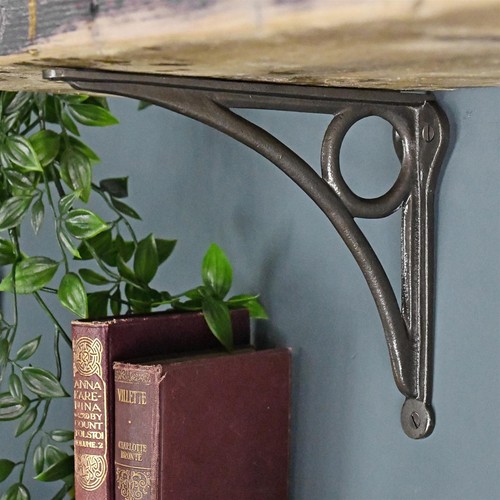 Cast iron circle design - cast, shelf