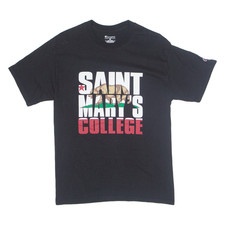 CHAMPION ST MARY'S COLLEGE California Mens T-Shirt Black USA M
