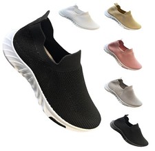 Ladies Womens Sock Trainers Sneakers Slip On Jogging Pumps Plimsole Shoes Size