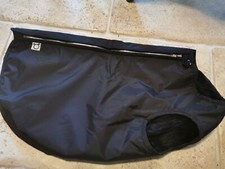 Doggie Coats 20" Fur Lined Step In Waterproof Zip Up Dog Coat Black New 