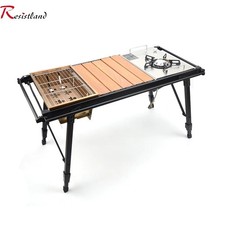 Folding igt wood camping table - folding,