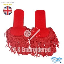 Red Silk Shoulder Epaulettes