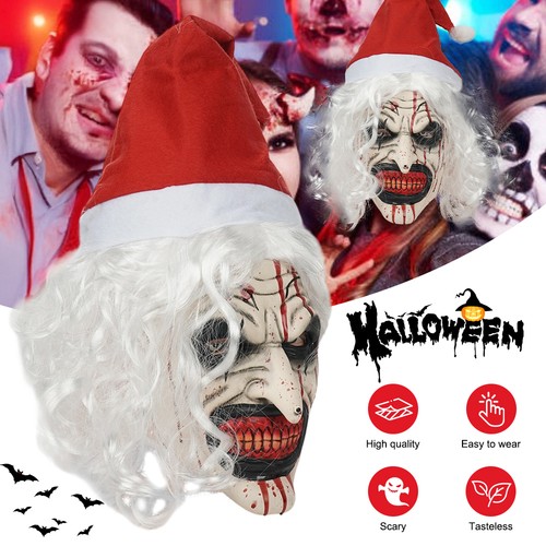 Scary latex clown mask - latex, horror