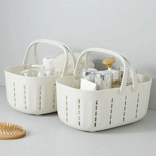 Bath Basket Travel Student Small Plastic Baskets Wicker Bathroom Storage