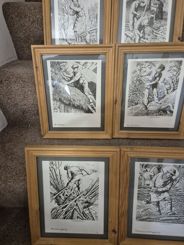 Six sketches vintage - vintage, tradesmen