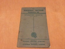Morris Minor..(series2) 1950s Nuffield Press..Operation Manual...used/ usable!