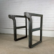 Pair of Antique Cast Iron Industrial Bench Legs