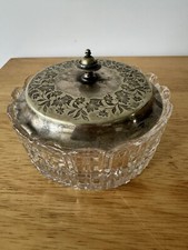 Cut Glass Powder Bowl with