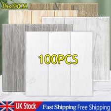 100X Self Adhesive.3D Foam Panel Wood Effect Wall Sticker Wallpaper Waterproof