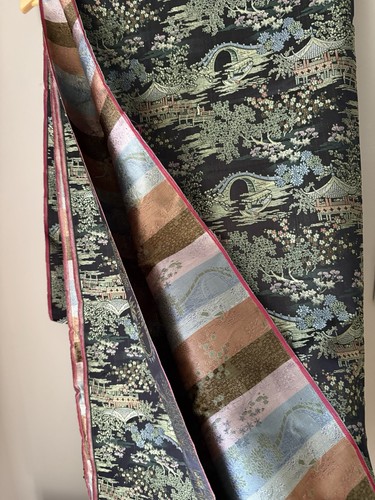 Vtg chinese silk brocade - chinese,
