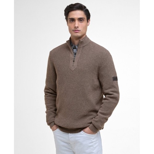 Barbour brindle zip - brindle, neck
