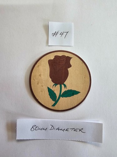 Marquetry veneer inlay rose - veneer,