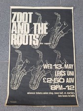 Very Rare Original Zoot & The Roots Tour Poster 1986 Leicester University Large