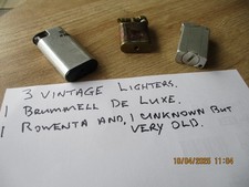 Vintage Brummell WW2 Block Lift Arm Aluminium Lighter & 2 others, spares repairs