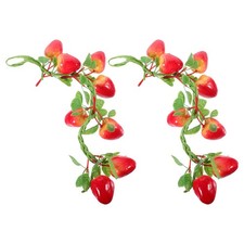 2 Pcs Artificial Strawberry