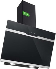 SNDOAS 60 cm Cooker Hood, A++ Extractor Fan Kitchen 350m³/h 3 Speed Black Glass