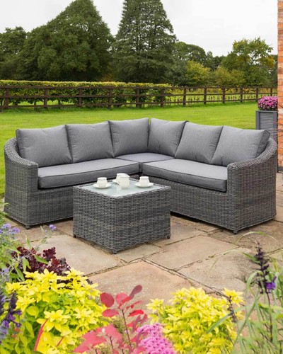 Rattan garden furniture corner - garden,