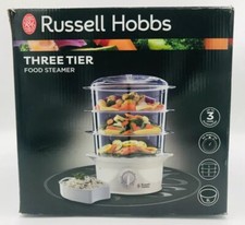 Russell Hobbs 21140 3-Tier Food Steamer, 800 W, 9 Litre, White