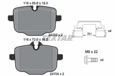 REAR BRAKE PAD SET DISC BRAKE