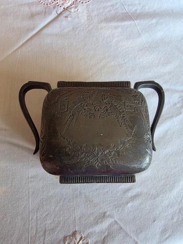 Victorian sugar bowl - , pewter