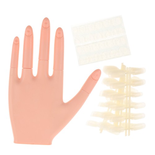 Beige plastic practice nail - plastic,