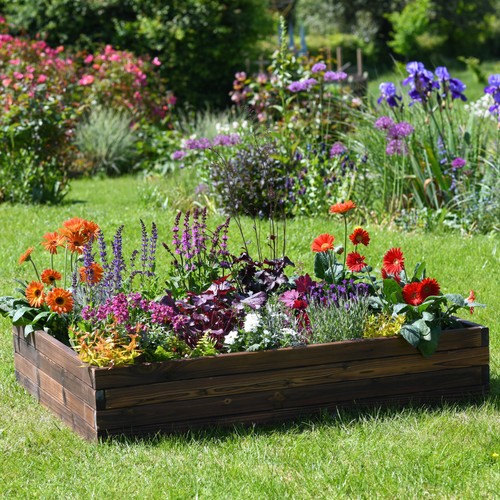 Wooden raised garden planter - wooden,