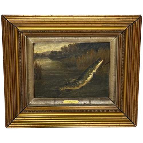 Angling oil painting - angling,
